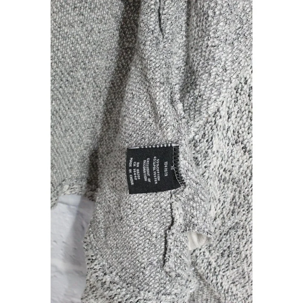 BNCI Blanc Noir White Gray Open Front Shawl Collar Cardigan Sweater XL - Picture 4 of 8